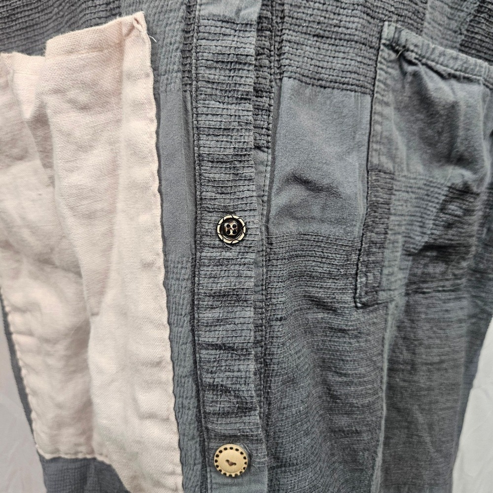 Minibee Boutique Grey Patchwork Cotton Shirt Dres… - image 3